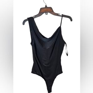 21 Saints Polyester & Spandex Blend Black Bodysuit  Women's Size Large NWT